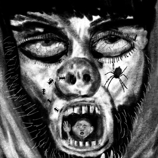 Faux Charcoal Face Studies